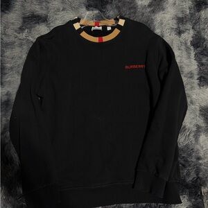 Burberry Black and Tan Crewneck Sweater for Men